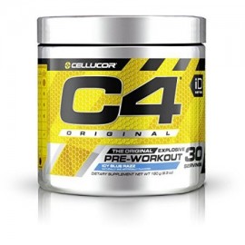 Suplemento Cellucor C4 Pre-Entrenamiento con nitrato de creatina y beta alanina azul helado Razz 30 Conde