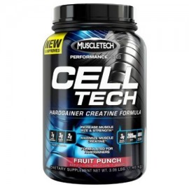 MuscleTech Tech Cell Hardgainer creatina Fórmula ponche de frutas 309 lbs (14 kg)