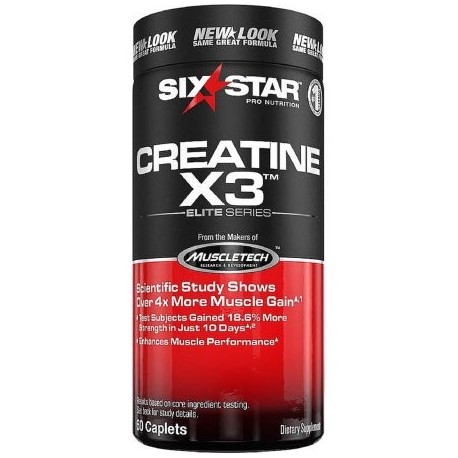 Six Star Pro Nutrición Creatina X3 Elite Series 60 Capsulas ea