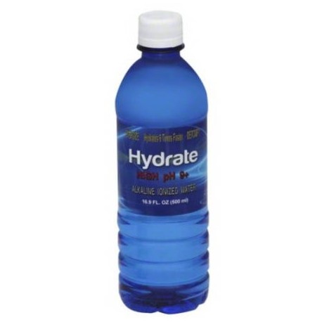 Hydrate pH alto 9- agua ionizada alcalina 169 fl oz (paquete de 24)