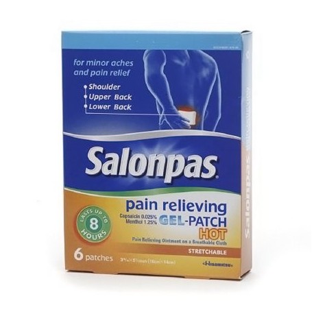 Salonpas Artritis alivio del dolor caliente Gel-Patch - 6 Ea 6 Pack