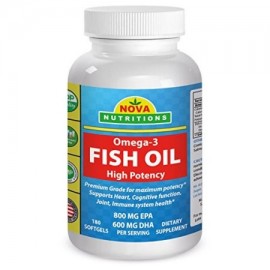 Nova Nutritions pescado omega-3 de aceite 180 Softgels