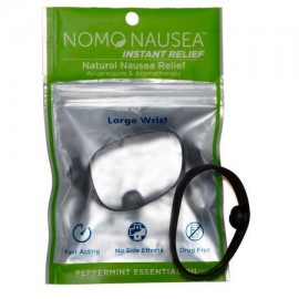 NoMo Nausea alivio instantáneo grandes Negro aromaterapia Bandas contra las náuseas con acupresión