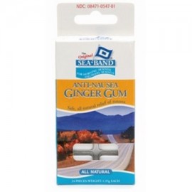 Sea-Band Anti-Nausea Ginger Gum 24 Each (Pack of 2)