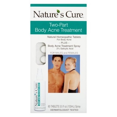 Nature's Cure Dos Partes tratamiento del acné del cuerpo para hombres y mujeres