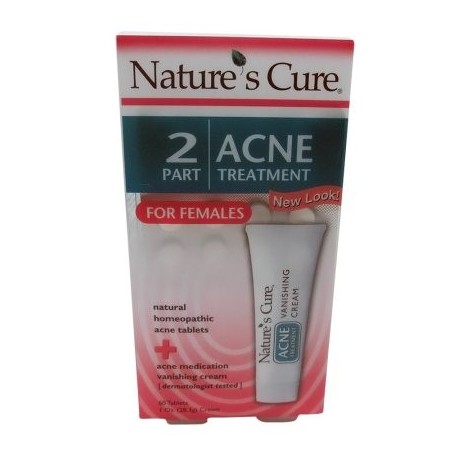 Natures Cure de dos componentes para mujer Tratamiento del acné - 1 kit paquete de 2