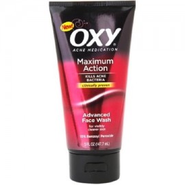 Paquete de 4 - Oxy acné medicación máxima acción avanzada lavado de cara 5 oz