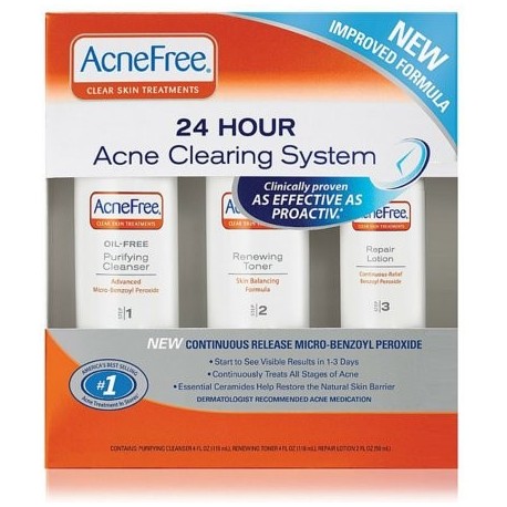 Paquete de 4 - AcneFree 24 horas acné Sistema de Compensación 1 kit