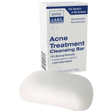 Ermis Labs Tratamiento del acné Barra de limpieza 425 oz 6 recuento