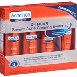 3 Pack - AcneFree 24 horas Sistema de Eliminación de acné severo 1 kit