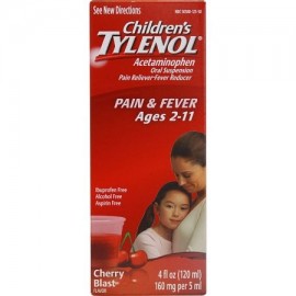 TYLENOL infantil Dolor y Fiebre Relief Ráfaga de la cereza Líquido 4 oz (Pack de 3)