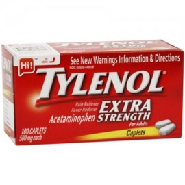 TYLENOL Extra Strength Analgésico y reductor de la fiebre 500 mg Caplets 100 ea (paquete de 6)