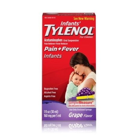 Suspensión Infants' TYLENOL® Oral reductor de la fiebre y Analgésico Uva 2 fl oz