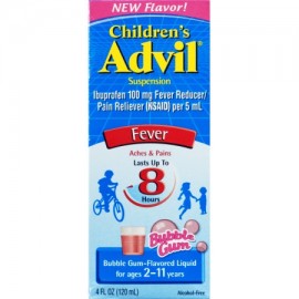 Advil Suspensión infantil líquido reductor de la fiebre - Analgésico chicle con sabor 40 onzas líquidas