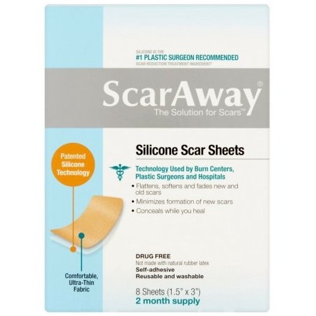 ScarAway láminas de silicona Scar (15" x 3" ) 8 ct