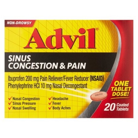 Advil Sinus Congestion y Analgésico 20 ct