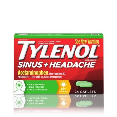 TYLENOL congestión nasal y dolor de cápsulas durante el día 24 Conteo