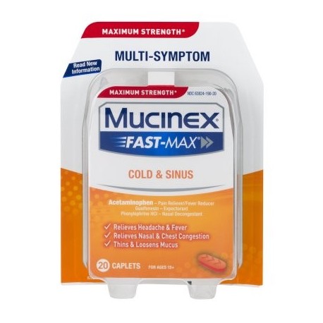 Mucinex Fast Max Maximum Strength Cold -amp- Sinus 200 CT