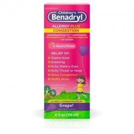 Benadryl para niños - D Alergia y sinusitis líquida 4 Oz