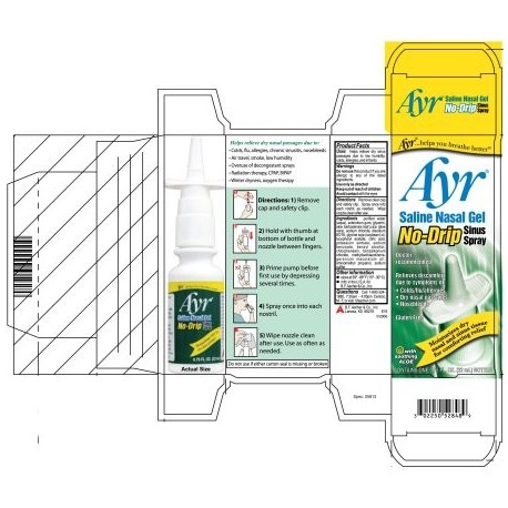 Ayr Saline Nasal Gel anti-goteo sinusal aerosol 075 onzas líquidas