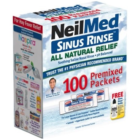 Neilmed Sinus Enjuague todas Naturales Alivio premezcladas de recarga paquetes 100 cada uno