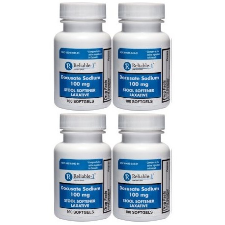 Docusato de sodio 100 mg genérico para Colace 100 Softgels para Gentle Relief fiable del paquete de estreñimiento ocasional de