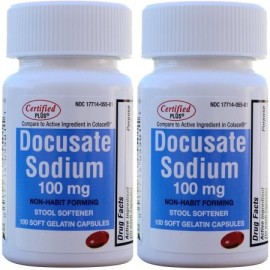 Docusato de sodio 100 mg 200 Softgels genérico para Colace Softgels para Gentle Alivio fiable de estreñimiento ocasional