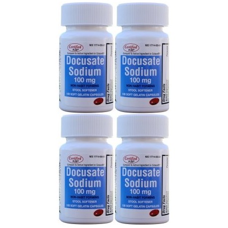 Docusato de sodio 100 mg 400 Softgels genérico para Colace Softgels para Gentle Alivio fiable de estreñimiento ocasional