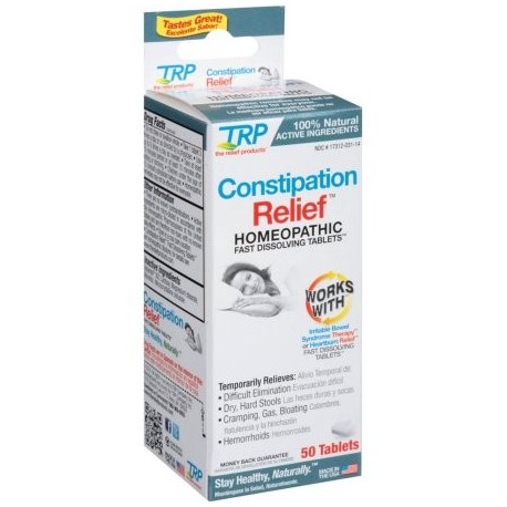 The Relief Products estreñimiento Relief homeopática Fast comprimidos de disolución 50 ea (Pack de 2)