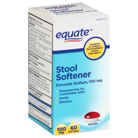 equate Stool Softener cápsulas 100 mg 60 ct