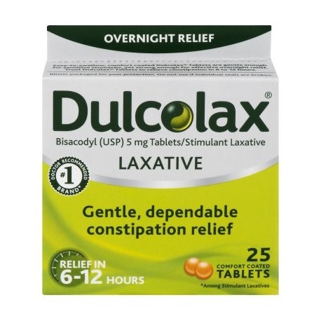 Dulcolax Laxante Comfort Comprimidos recubiertos 25ct bisacodilo USP 5 mg