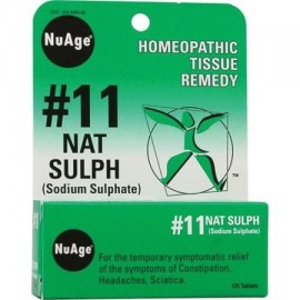 NuAge homeopático Natrum 11 Sulfuricum tabletas alivio natural del estreñimiento flatulencia y dolores de cabeza 125 Conde