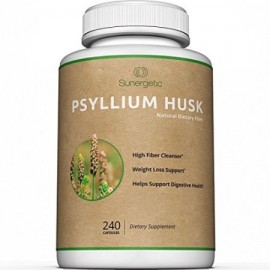 El psyllium prima de cáscara Cápsulas - 725 mg por cápsula -240 cápsulas - Potente cáscara de psyllium fibra suplemento ayu