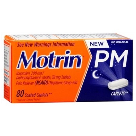 Motrin PM Coated Caplets 80 Caplets (paquete de 6)