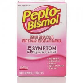 Pepto-Bismol tabletas masticables original 30 ea (Pack de 2)