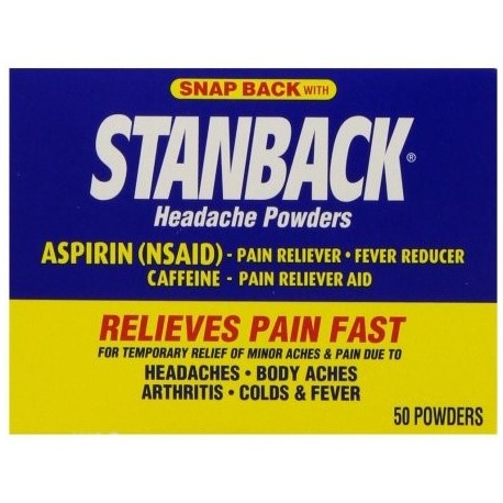 Stanback Dolor de cabeza Polvos 50 Cada (Pack de 4)