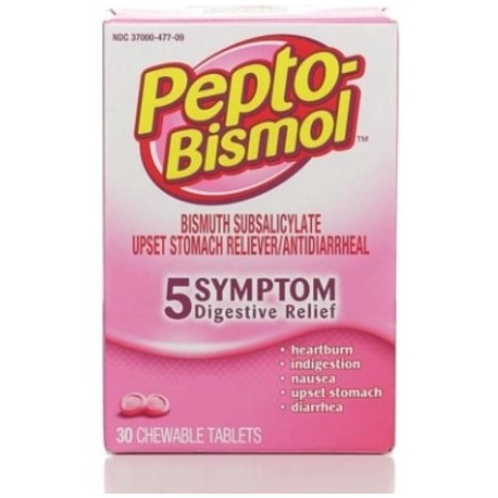 Pepto-Bismol tabletas masticables original 30 ea (Pack de 3)