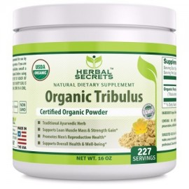 Herbal Secrets Certified Organic Tribulus Polvo 2 Gramos 16 onzas 227 Porciones