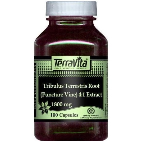 Extra Strength Tribulus terrestris Root 4- 1 Extracto (Punción de la vid) - 450 mg (100 cápsulas ZIN- 511102)