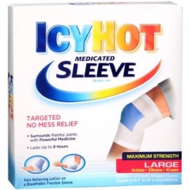 Icy Hot Medicated manga grande (tobillos codos y rodillas) 3 Cada (paquete de 6)