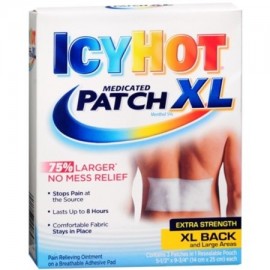 Icy Hot parches medicados Extra Strength Extra Grande (Volver) 3 Cada (paquete de 6)