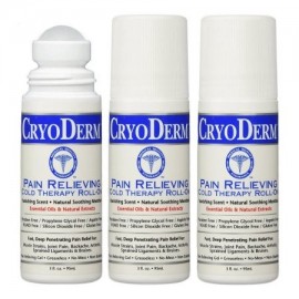 CRYODERM para aliviar el dolor en frío Terapia roll-on paquete de 3 músculos de acción rápida artritis Articulaciones