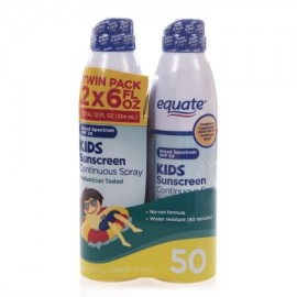 equate Protector solar Niños rociado continuo SPF 50 6 onzas fluidas 2 pk