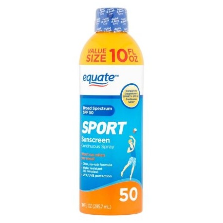 equate Deporte protector solar en spray continuo de amplio espectro valor de tamaño SPF 50 10 fl oz