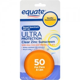 equate Ultra Clear Protector solar Protección de óxido de zinc para la cara SPF 50 1 fl oz