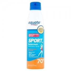 equate Deporte protector solar en spray continuo SPF 70 6 fl oz