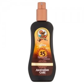 Australian Gold gel en spray protector solar con SPF 15 Bronceador instantáneo 60 onzas líquidas