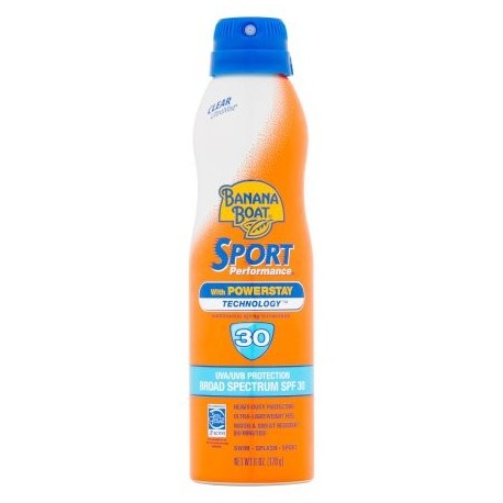 Banana Boat Rendimiento Deportivo continuo spray protector solar de amplio espectro SPF 30 6 oz