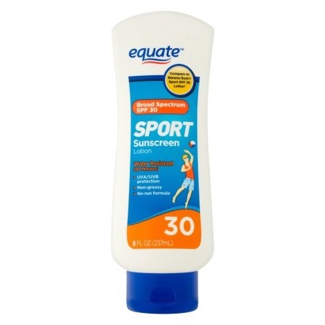 equate Deporte loción de protección solar de amplio espectro SPF 30 8 fl oz