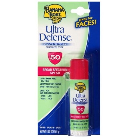 Banana Boat Facial Ultra Defensa Stick protector Solar Amplio Espectro SPF 50 - 0.55 onzas